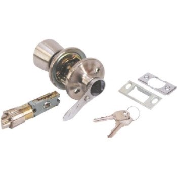 US Hardware RV-112B Entrance Lockset, Stainless Steel, Brushed Stainless Steel