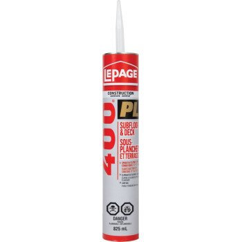 LePage PL 400 1601357 Subfloor and Deck Adhesive, Beige, 825 mL Cartridge