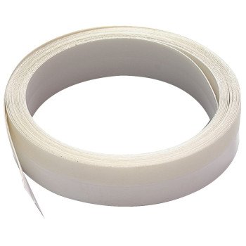 M-D 03525 V-Flex Weatherstrip, 7/8 in W, 17 ft L, Polypropylene, White, Self Adhesive Mounting