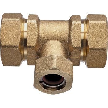 Pro-Flex PFTE-BBB6 Tube Tee, 1/2 in, Brass