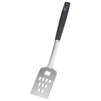 Omaha BBQ-22779-01 BBQ Spatula, 1.5 mm, Stainless Steel Blade, Stainless Steel, Plastic Handle, Straight Handle