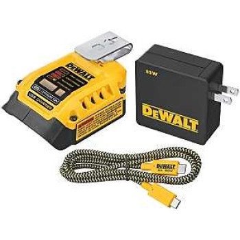 DEWALT DCB094K Portable USB Charging Kit, 20 V Input