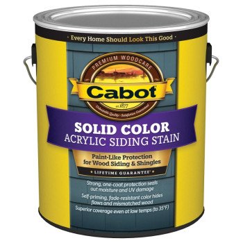 Cabot 800 Series 140.0000801.007 Solid Color Siding Stain, Natural Flat, Liquid, 1 gal, Can