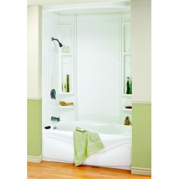 Maax Finesse Series 101595-000-129 Bathtub Wall Kit, 61 in L, 33-1/2 in W, 80 in H, Polystyrene, Smooth Wall