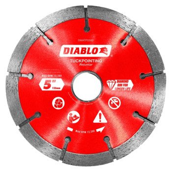 Diablo DMATP0500 Saw Blade, Tuck Point Blade, 5 in Dia, Segmented Rim