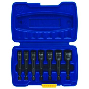 Irwin POWER-GRIP 394100 Bolt Extractor Set, 7-Piece, HCS, Black Oxide, Specifications: Reverse Spiral Flute