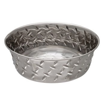 Loving Pets 7257 Pet Feeding Dish, XL, 3 qt Volume, Stainless Steel, Silver