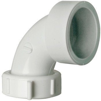 Plumb Pak PP55-11 Sink Trap Pipe Elbow, 1-1/2 in, 90 deg Angle, PVC