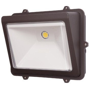 Halo WP5550LBZ Flood Light, 120 V, 50 W, LED Lamp, 180 deg Beam, 5500 Lumens, 5000 K Color Temp, Aluminum Fixture