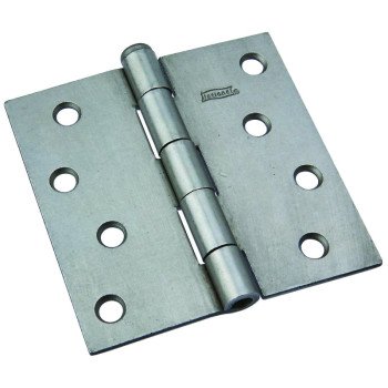 National Hardware N139-998 Broad Hinge, 4 in W Frame Leaf, 0.11 in Thick Frame Leaf, Steel, Steel, Removable, Loose Pin