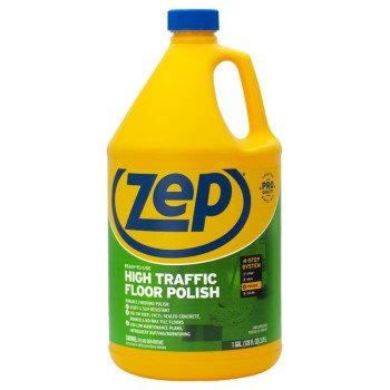 Zep ZUHTFF128 Floor Polish, 1 gal Can, Liquid, Mild Ammonia, Milk/Translucent White