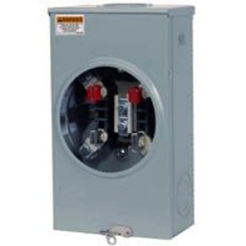 Siemens SUAT317-OPQG Meter Socket, 1 -Phase, 200 A, 600 V, 4 -Jaw, Overhead Cable Entry, NEMA 3R Enclosure