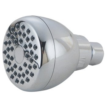 Boston Harbor B11041CP Shower Head, 1.75 gpm, 1/2-14 NPT Connection, Threaded, 1-Spray Function, Plastic, Chrome