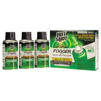 Hot Shot 96180 Fogger with Odor Neutralizer, 2000 cu-ft Coverage Area, Light Yellow/Water White