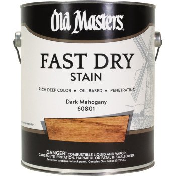 Old Masters 60801 Fast Dry Stain, Dark Mahogany, Liquid, 1 gal