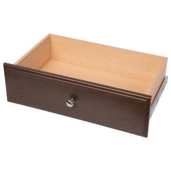 Easy Track RD08-T Drawer, 24 in W, 8 in H, 14 in D, Wood, Truffle