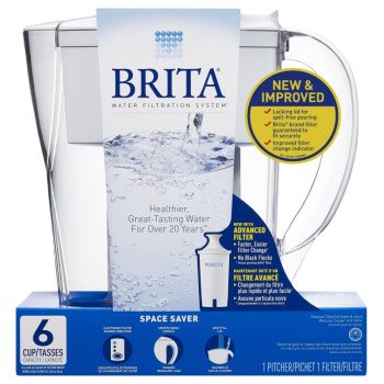 Brita 635566 Water Filter Pitcher, 6 Cup Capacity, White