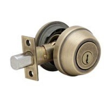 Kwikset 97809-010 Deadbolt, Antique Brass