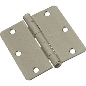 National Hardware N830-327 Door Hinge, Cold Rolled Steel, Satin Nickel, Full-Mortise Mounting