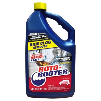 Roto-Rooter 351405 Hair Clog Remover, Liquid, Characteristic, 64 oz