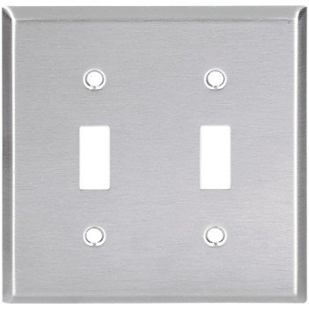 93072-SP-L SS SWITCHPLATE 2G  