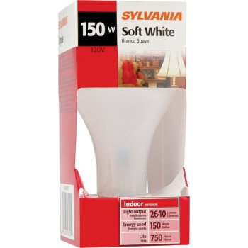 Sylvania 13101 Incandescent Lamp, 150 W, A21 Lamp, Medium E26 Lamp Base, 2640 Lumens, 2850 K Color Temp