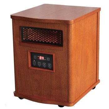 Comfort Glow QEH1410/DH2000C Electric Heater, 15 A, 120 V, 1500 W, 5120 Btu, 1000 sq-ft Heating Area, Chestnut