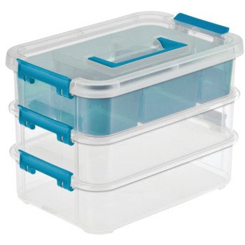 Sterilite 14138606 Tray Organizer, Clear, 10-5/8 in L, 7-1/4 in W, 7-3/4 in H