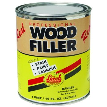 Leech Adhesives LWF-69 Wood Filler, Liquid, Solvent, Natural, 1 pt Can