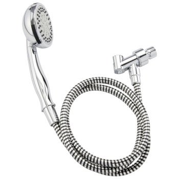 Plumb Pak K745CP Handheld Shower, 1.8 gpm, 5-Spray Function, Polished Chrome, 60 in L Hose