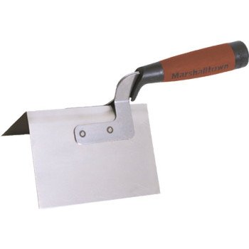 Marshalltown 25D Drywall Corner Trowel, 3-3/4 in W Blade, 5 in L Blade, Steel Blade, DuraSoft Handle