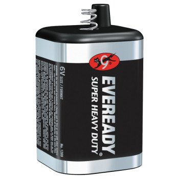 Eveready 1209 Lantern Battery, 6 V Battery, 12 Ah, Zinc, Manganese Dioxide