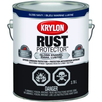 Krylon 469413000 Enamel Paint, Gloss, Navy, 3.78 L Pail