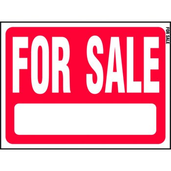 Hy-Ko RS-604 Real Estate Sign, For Sale, White Legend, Plastic, 24 in W x 18 in H Dimensions