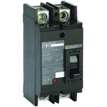 Square D QBL22200 Circuit Breaker, Type QBL, 200 A, 2 -Pole, 240 V, Plug Mounting, Black