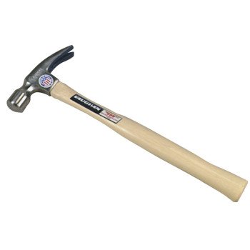 Vaughan 505M Hammer, 24 oz Head, Rip Framing, Straight Claw, Milled Head, Steel Head, 17 in OAL