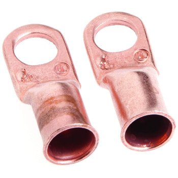 Forney 60095 Cable Lug, For: #1 Cable, 3/8 in Stud, #1 Wire, Copper