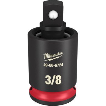 Milwaukee 49-66-6724 Socket Universal Joint, 3/8 in Drive, Impact Drive, 3/8 in Output Drive, Female Output Drive