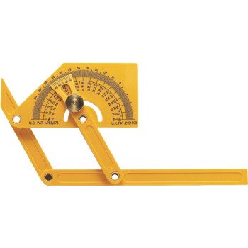 General 29 Angle Protractor with Locknut, 0 to 165 deg, Plastic