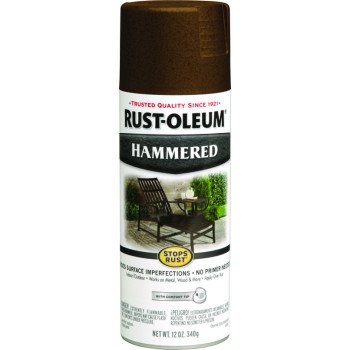 Rust-Oleum 210880 Hammered Spray Paint, Hammered, Brown, 12 oz, Can