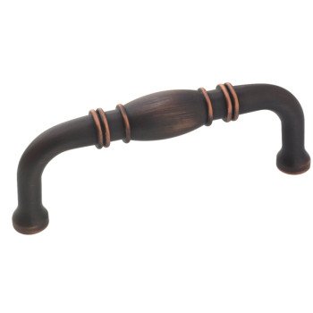 Amerock 1875417 Cabinet Pull, 3-3/8 in L Handle, 1-1/4 in Projection, Zinc, Oil-Rubbed Bronze