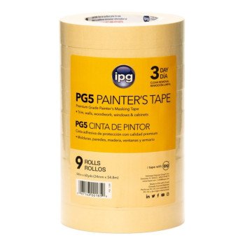 IPG PG5...128R Masking Tape, 60 yd L, 0.94 in W, Paper Backing, Beige