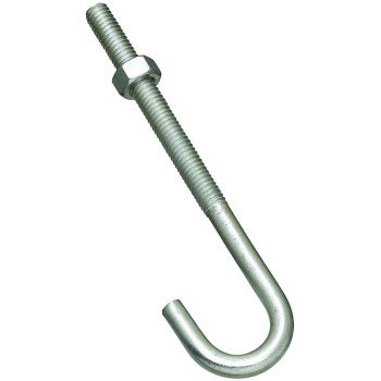 National Hardware 2195BC Series N232-926 J-Bolt, 5/16 in Thread, 3 in L Thread, 5 in L, 160 lb Working Load, Steel, Zinc