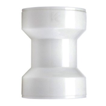 Insta-Plumb 46QLK Straight Coupling, Plastic, White