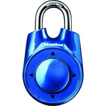 Master Lock Speed Dial 1500ID Combination Directional Padlock, 1/4 in Dia Shackle, 1 in H Shackle, Steel Shackle