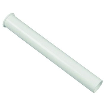 Danco 94020 Tailpiece, 1-1/2 in, 12 in L, Flanged, Slip-Joint, Plastic, White