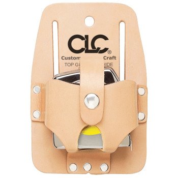 CLC Tool Works Series 464 Tape Holder, 1-Pocket, Leather, Tan, 3-1/2 in W, 2-3/4 in H, 1-1/2 in D