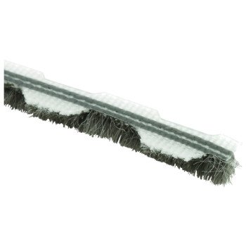 Prime-Line T 8658 Pile Weatherstrip, 3/16 in W, 18 ft L, Synthetic Fabric, Gray