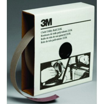 3M 211K 05026 Utility Cloth Roll, 50 yd L, 1-1/2 in W, 180 Grit, Very Fine, Aluminum Oxide Abrasive