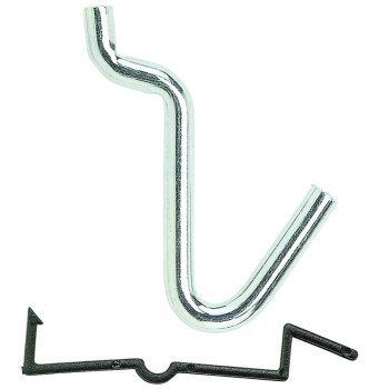 National Hardware N180-022 Peg Hook, 1/4 in, 1/8, 1/4 in Opening, Steel, Zinc